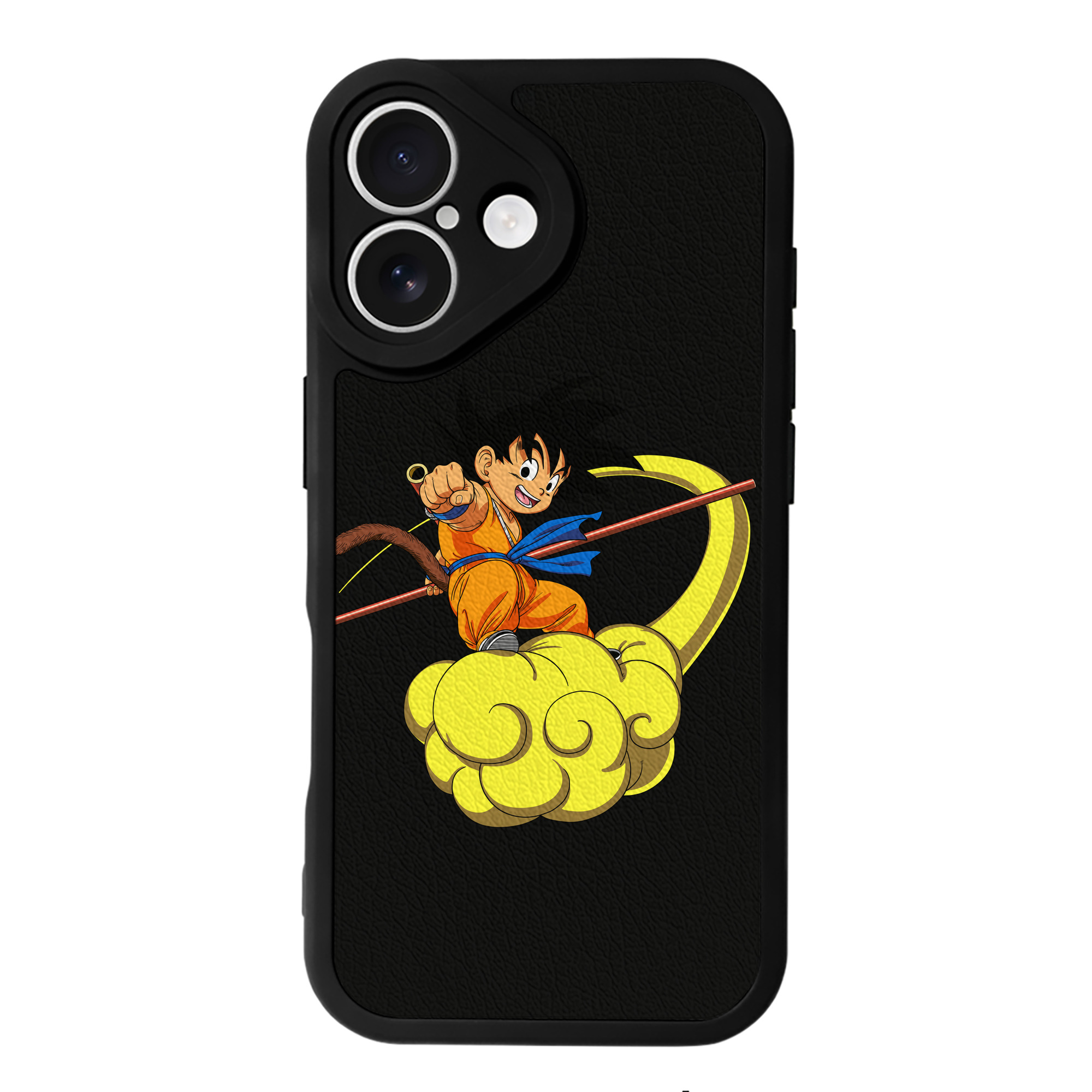 （画像用） ドラゴンボール 孫悟空（そん ごくう）Son Goku カカロット DRAGON BALL Kakarotto 【iPhone 16シリーズ対応】シリコンスマホケース（レザー調） 材質：シリコン